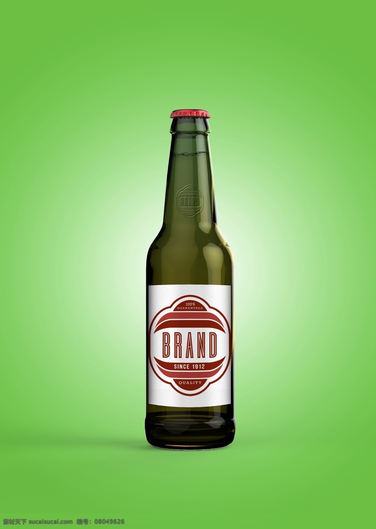 啤酒瓶样机 啤酒瓶 样机 时尚 酒瓶 绿色
