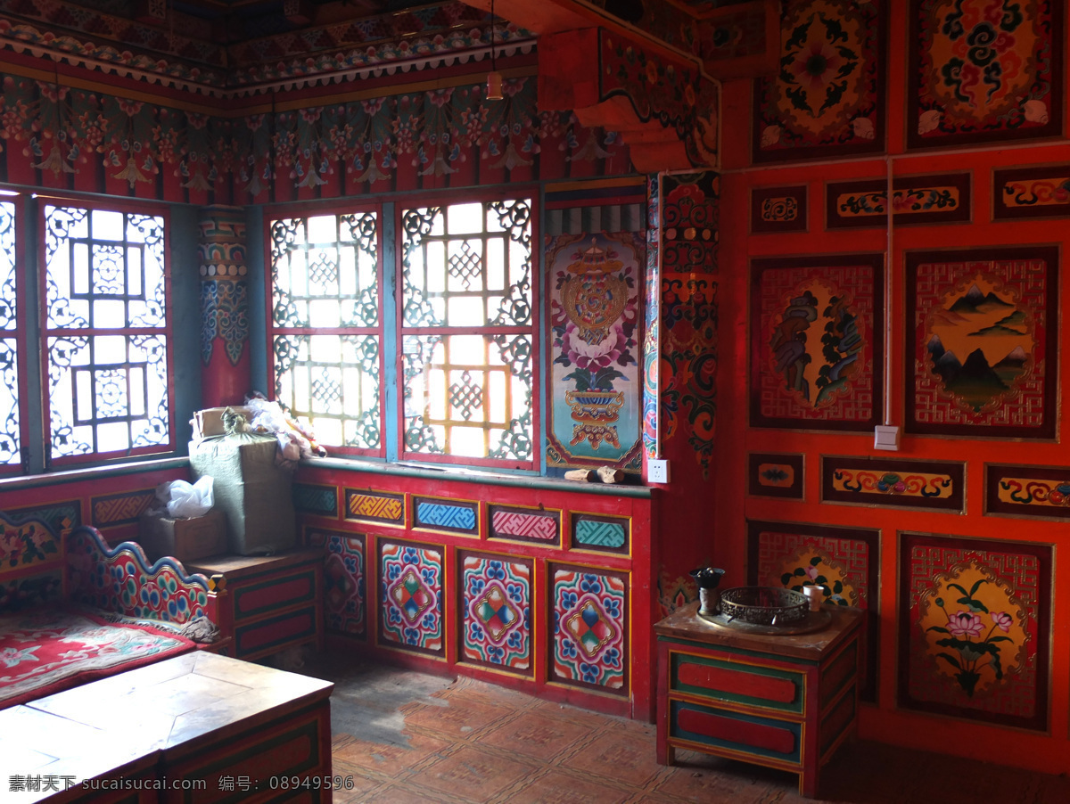 藏族图纹 藏区 喇嘛庙 唐卡 装饰纹样 图腾 色彩装饰 彩绘 国内旅游 旅游摄影