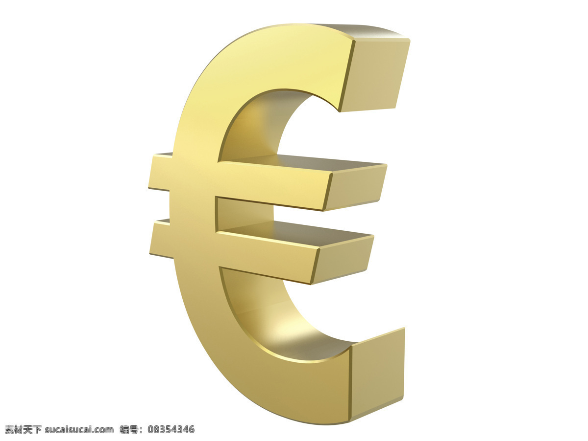 3d 钱币 符号 财富 黄金 金融 金属质感 立体 欧元 商务 图标