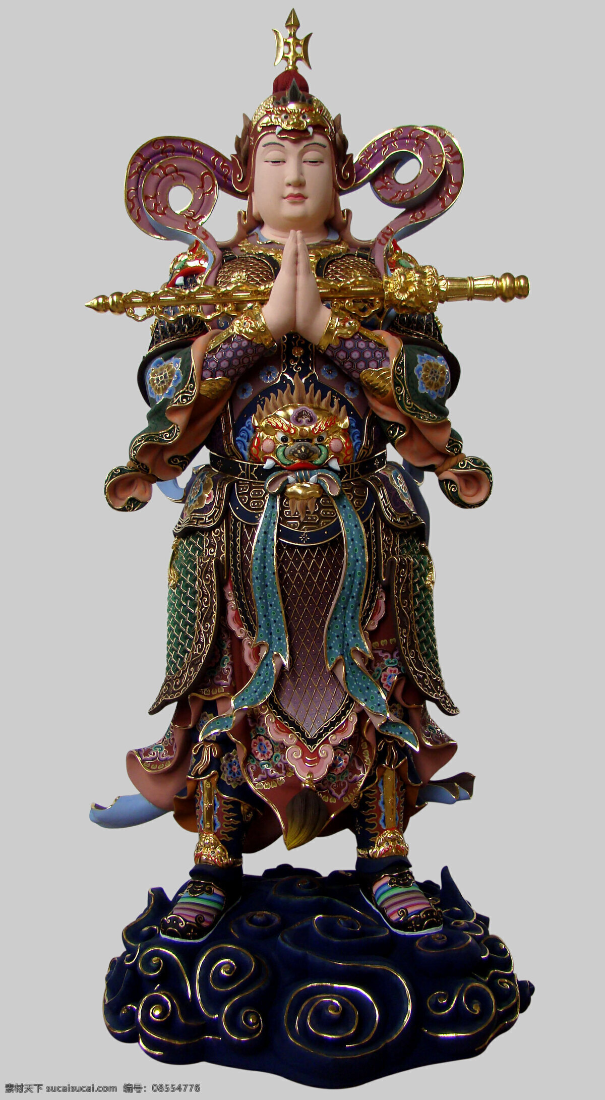 木雕彩绘韦陀护法素材图片下载-素材编号08554776-素材天下图库