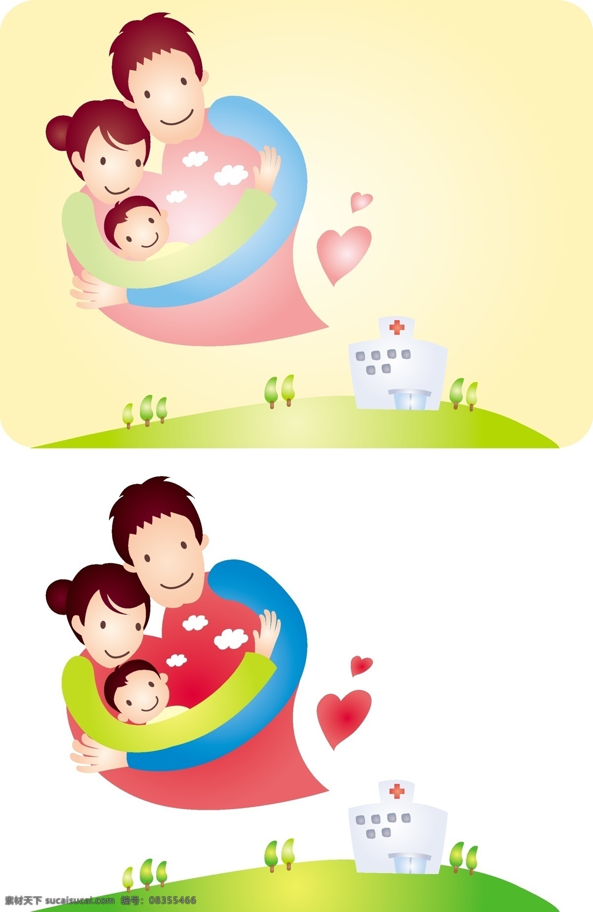 爸爸妈妈 插画 儿童 孩子 卡通 开心 日常生活 矢量人物 手绘 幸福 一家 矢量 模板下载 幸福一家 幸福一家人 心 幸福家庭 插画集