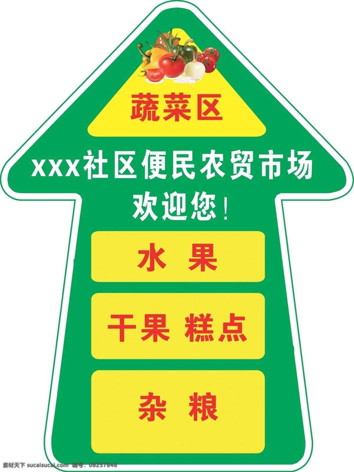 地贴 菜市场地贴 水果 蔬菜 异性 箭头 导向 2016