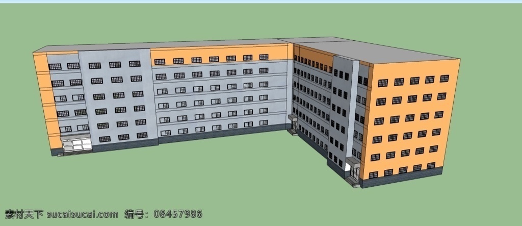 草图模型 宿舍楼模型 学校模型 宿舍 学校