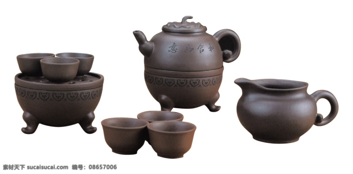 紫砂茶壶 紫砂 　 茶壶 茶具 茶杯 茶道 psd源文件
