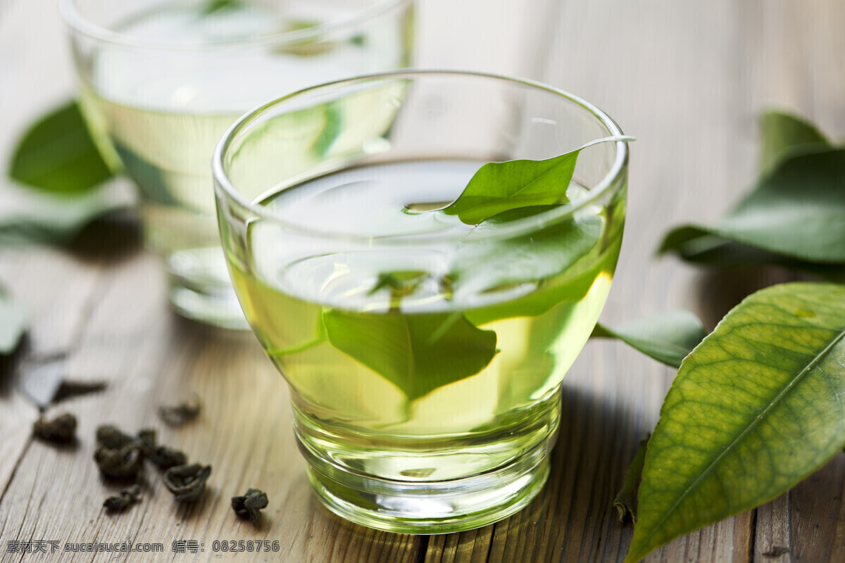 一杯绿茶 清新 茶水 绿茶 茶叶 杯子 餐饮美食 饮料酒水