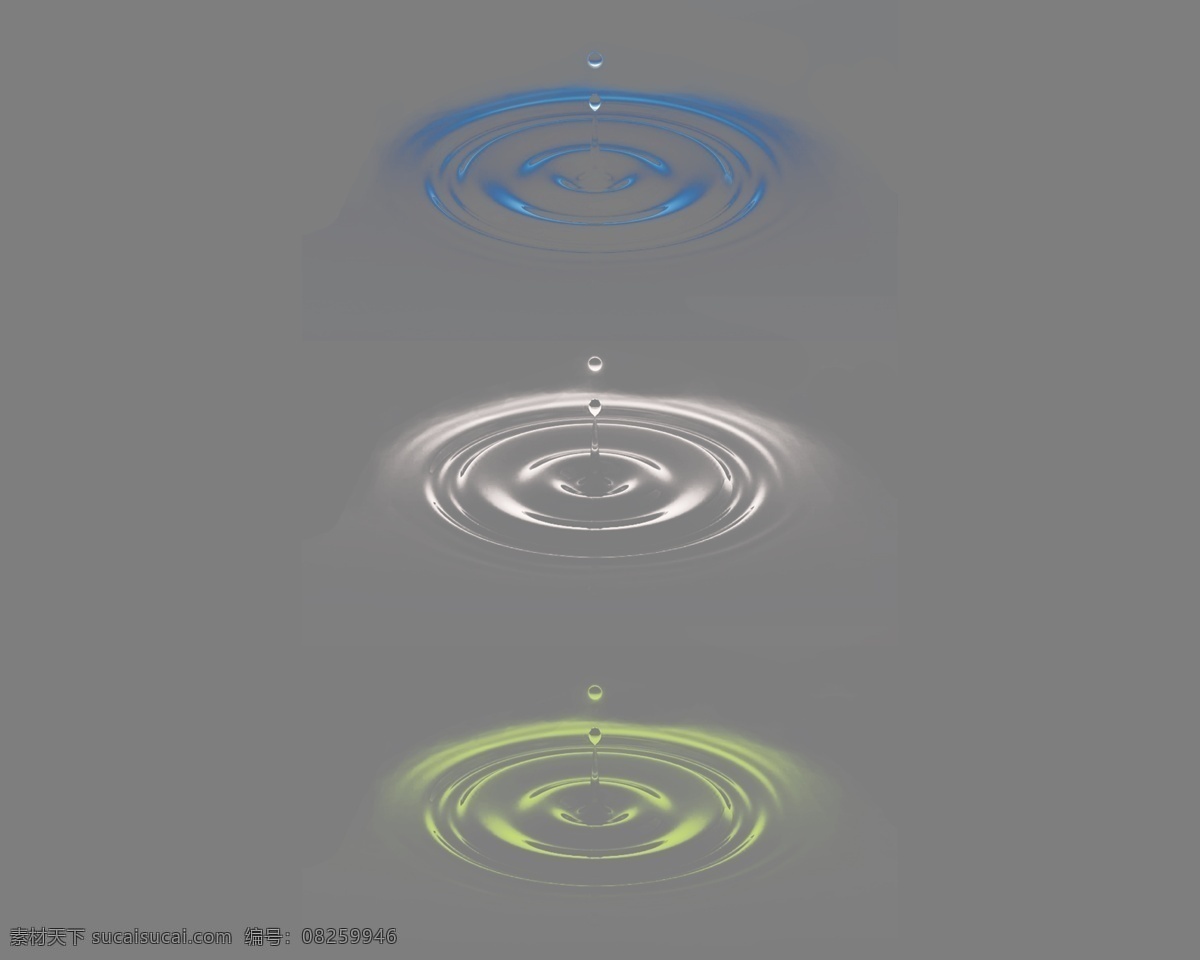 水滴 水滴素材 透明水滴 蓝色