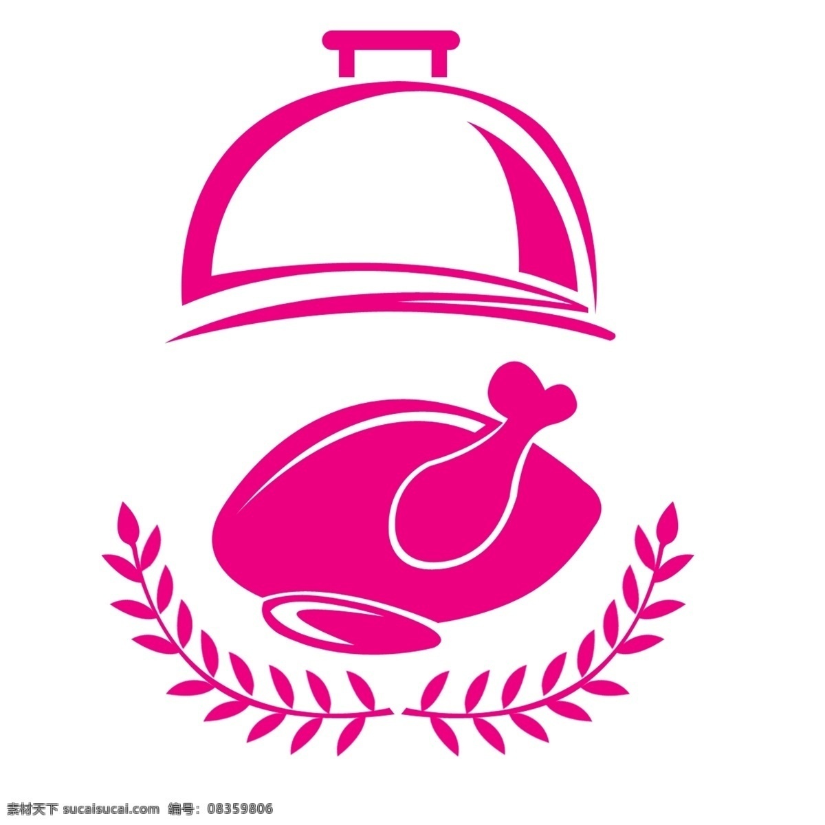 创意 烤火 鸡 卡通 插画 烤鸡 出炉的烤鸡 火鸡 圣诞节食物 卡通美食 创意美食插画 粉色锅盖 卡通烤鸡