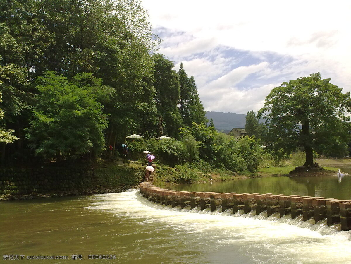 树 古堰 河 自然风景 生态美景 风景 生活 旅游餐饮