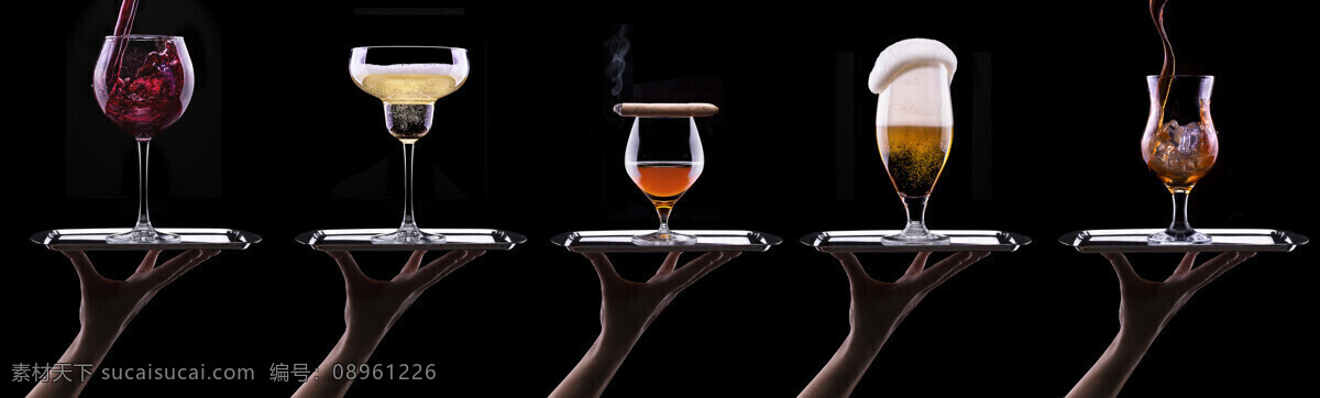 端 酒水 手势 红酒 葡萄酒 香槟 啤酒 高脚杯 玻璃杯子 手端着 其他类别 生活百科 黑色