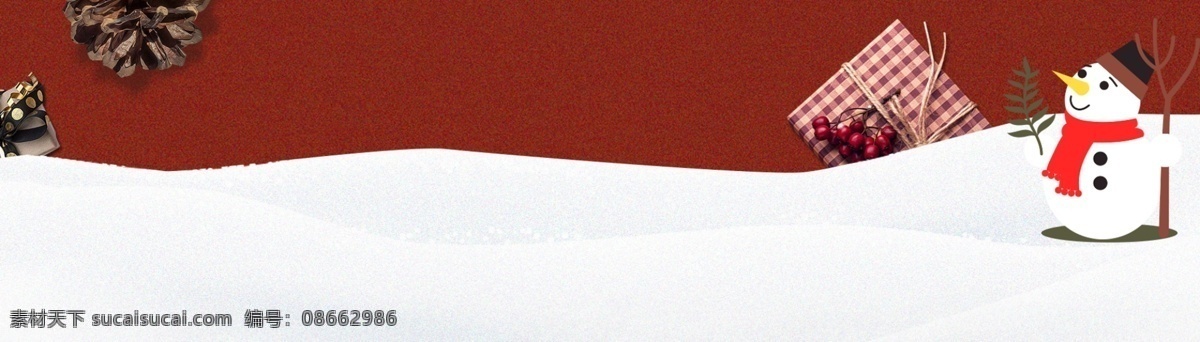雪人 松树 圣诞节 卡通 banner 背景 礼盒 可爱 简约 红色 圣诞老人 圣诞树 圣诞 扁平 手绘 墨绿 圣诞麋鹿