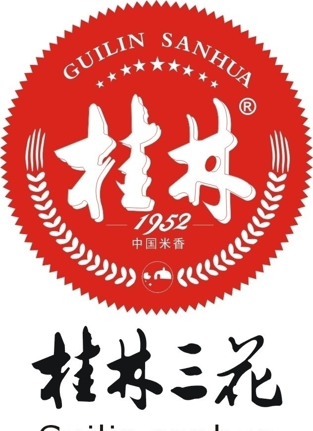 桂林 三 花酒 标志 logo 三花酒 企业 标识标志图标 矢量