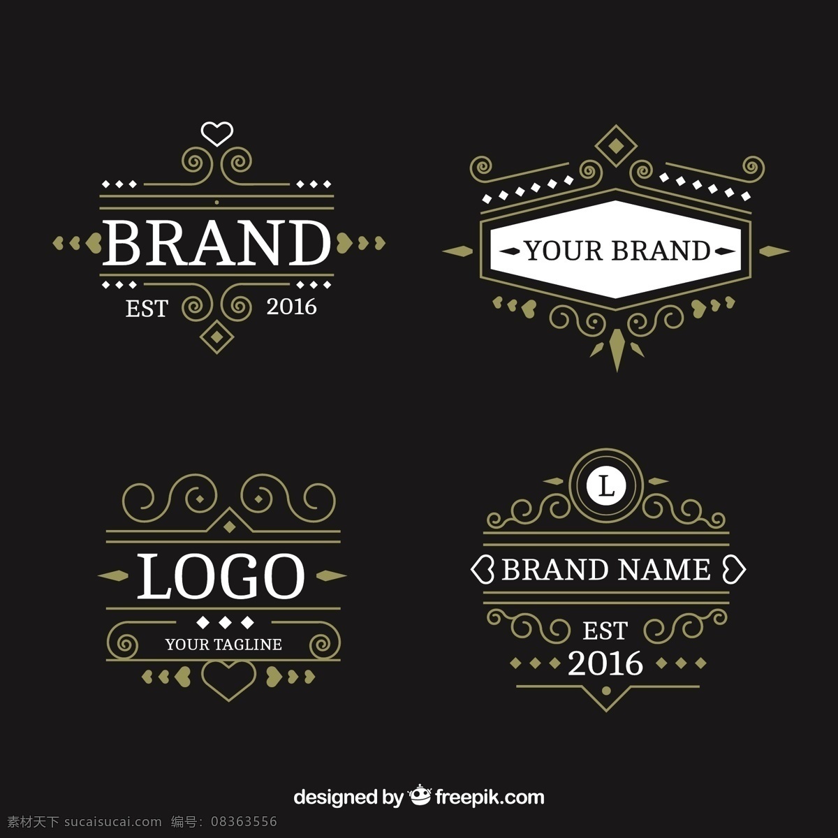 维多利亚 式 豪华 标志 复古 商业 花卉 复古标志 字体 字母表 信件 优雅 企业 公司 企业标识 复古花卉 品牌 复古徽章 皇家 徽章