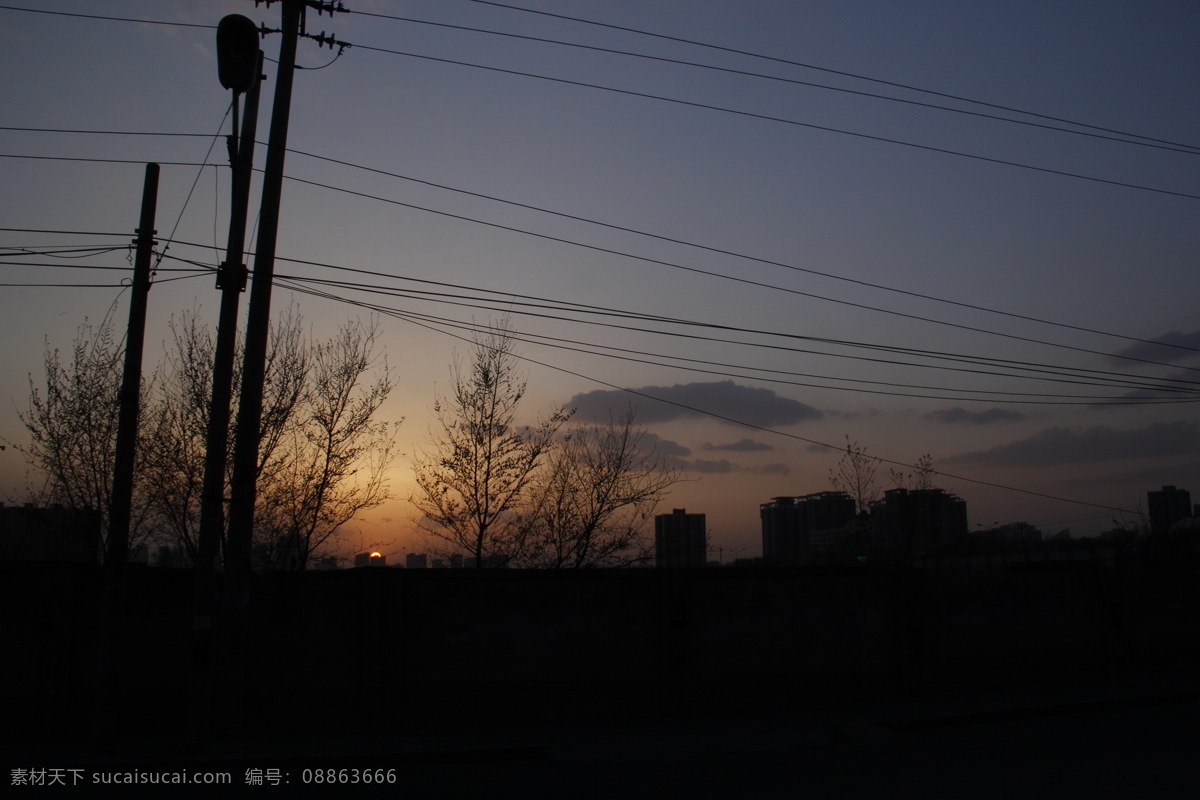 夕阳 剪影 美景 天空 远方 旅游摄影 自然风景