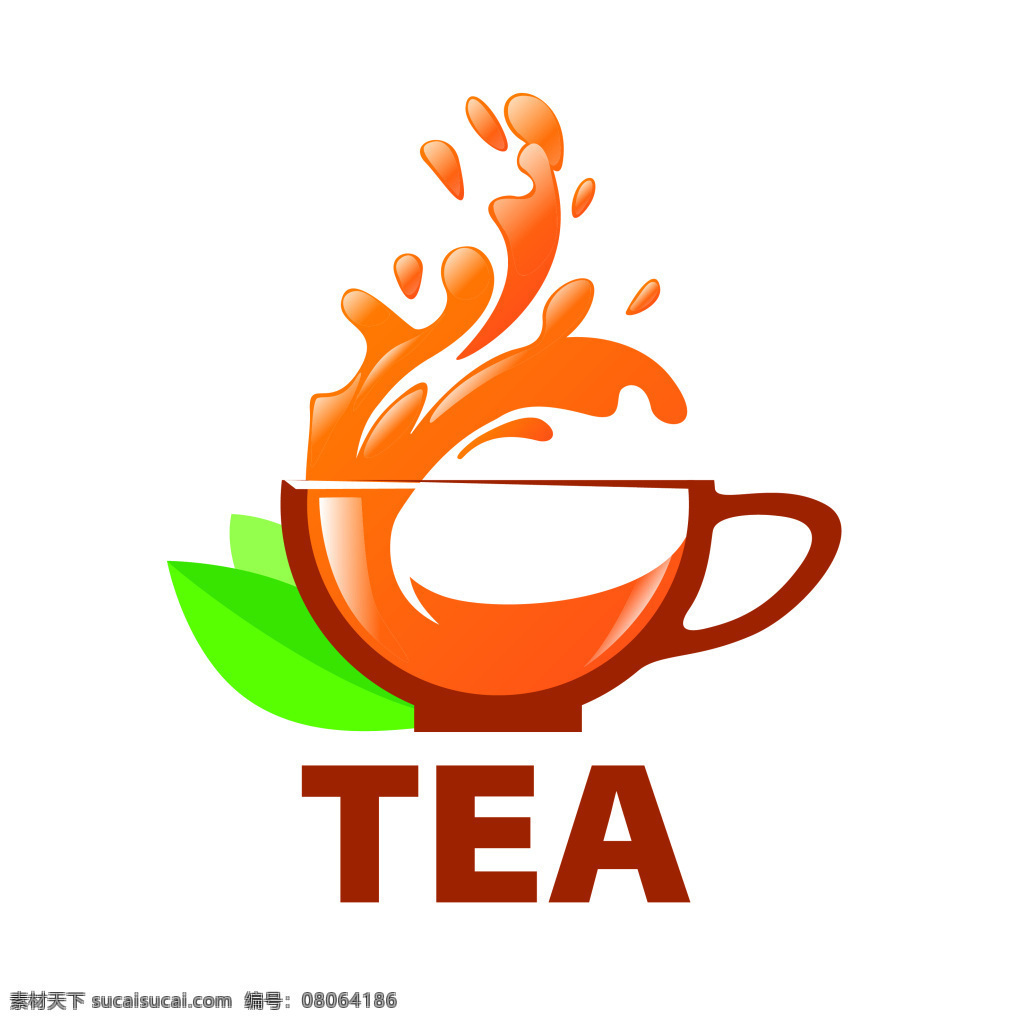 简约茶叶图标 简约 抽像 时尚 茶叶 绿茶 图标 水滴 tea