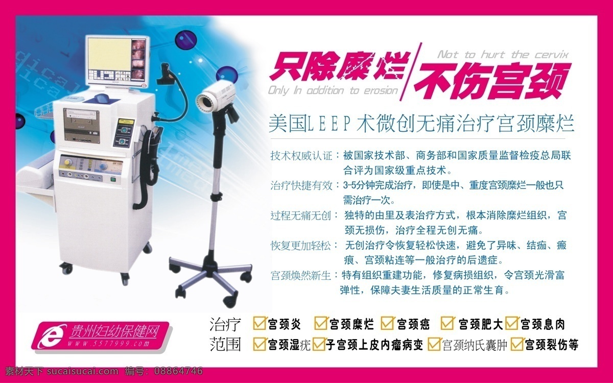 妇科 利普 刀 宫颈糜烂 展板模板 妇科利普刀 利普刀 矢量 其他展板设计