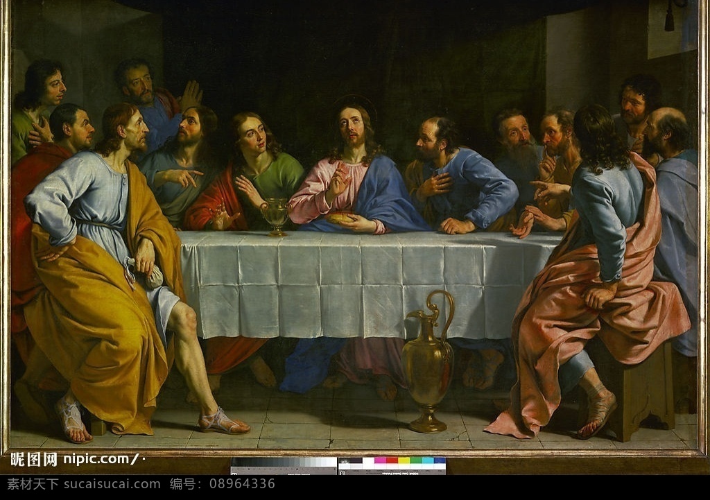 最后的晚餐 古典 名画 欧洲 文艺复兴 油画 文化艺术 美术绘画 摄影图库