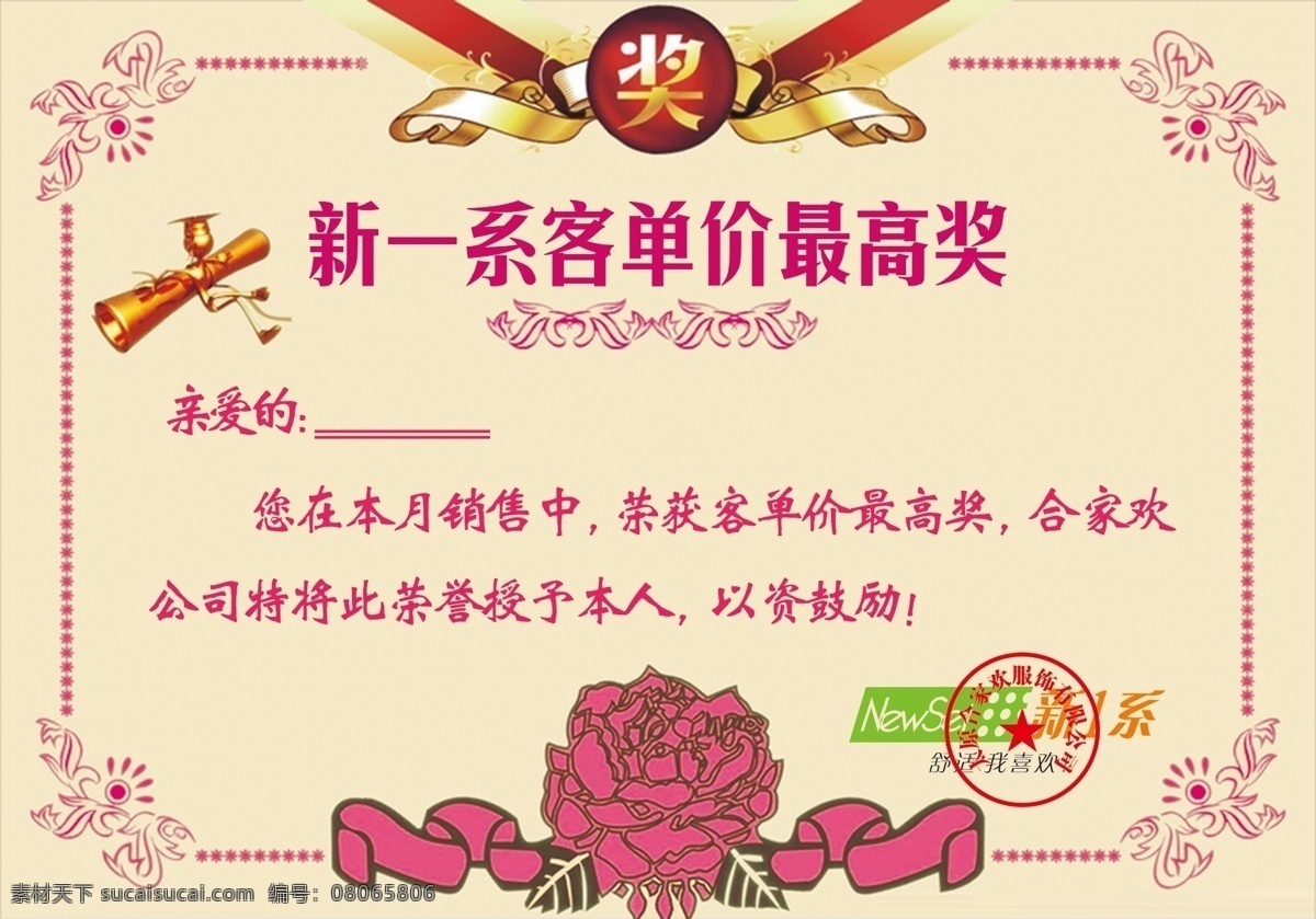 奖状 模板 奖状背景 奖状边框 最高奖 psd源文件