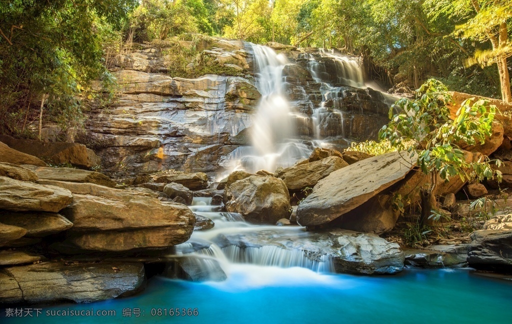 山水风光 瀑布 河水 溪流 自然风光 自然风景 山林风光 自然景观 山水风景
