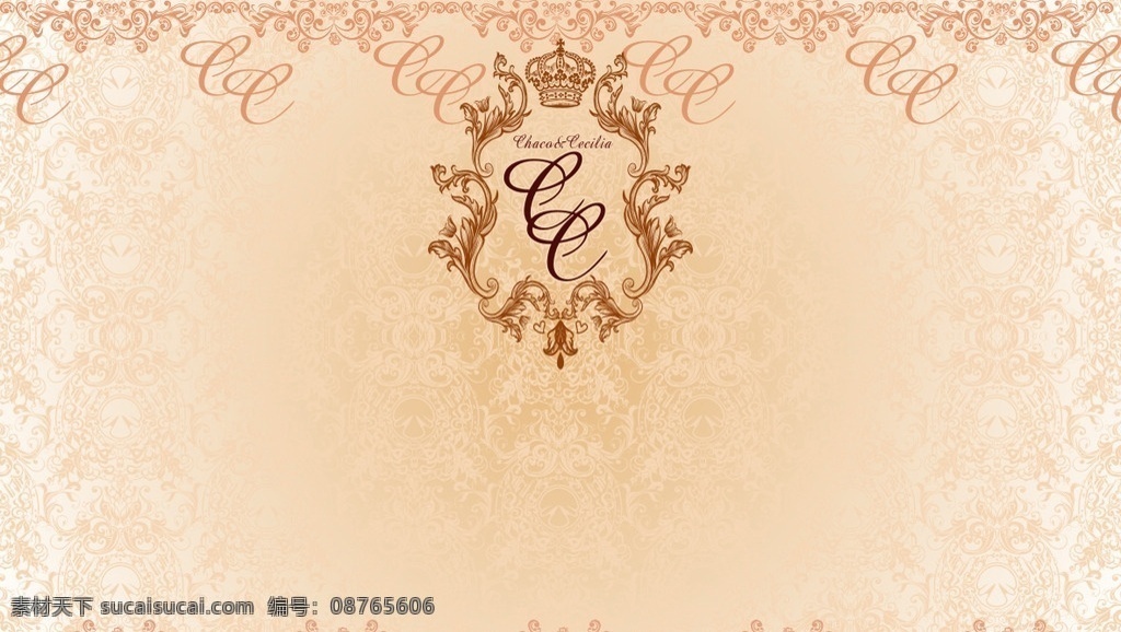 婚礼背景 婚礼 背景 底纹 花纹 金色 背景图案 结婚图 水牌 广告牌