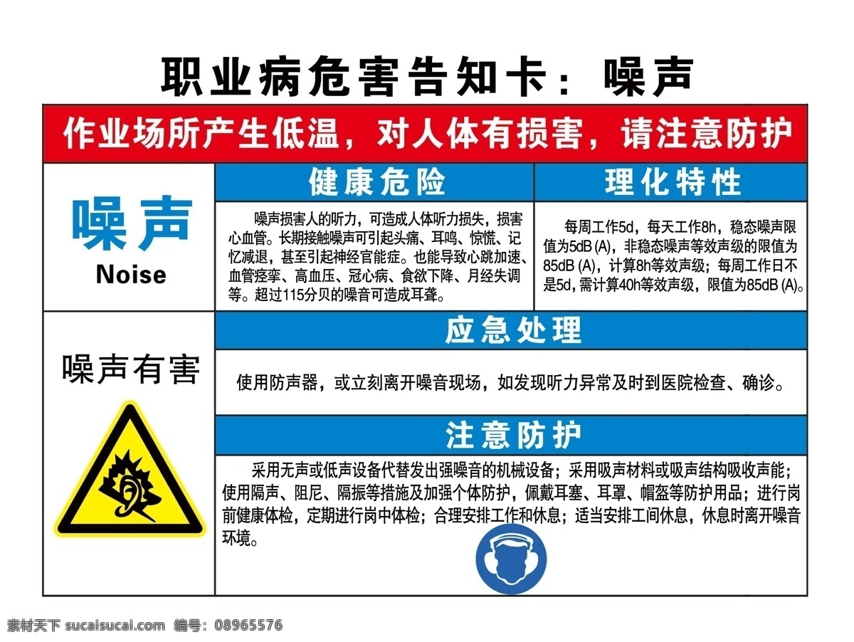 职业病 危害 告知 牌 噪声 职业病危害 告知牌 广告牌