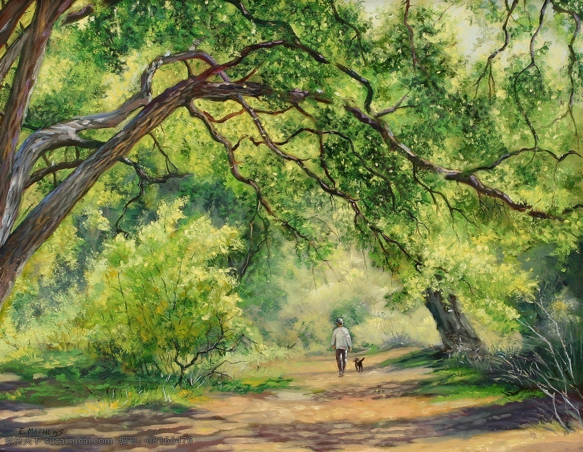 si xl 风景 建筑 田园 植物 水景 印象 画派 写实主义 油画 装饰画 家居装饰素材