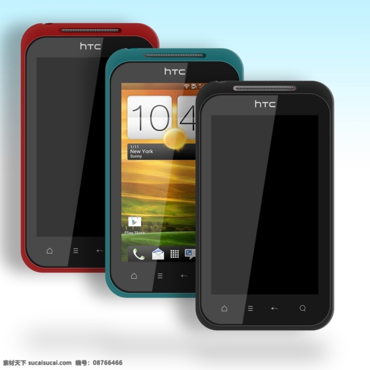 htc 手机 高清 矢量 源文件 三 种 颜色 屏幕 手机素材 psd源文件