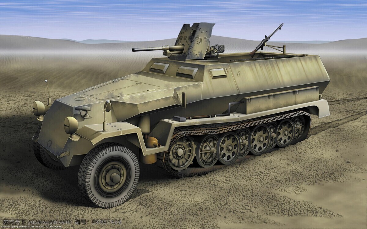 二战 德军 装甲运兵车 高清 绘画 武器 战场 装甲车 军用车辆
