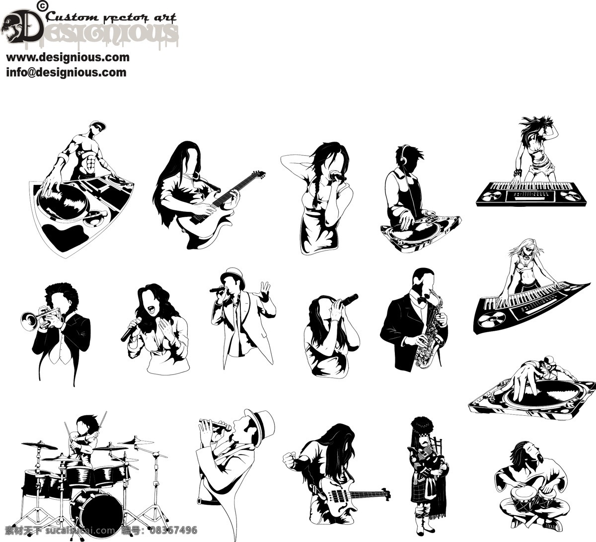 摇滚 歌手 人物 设计素材 设计元素 人物素材 人物剪影歌手 摇滚人物 跳舞剪影 舞姿人物 分层