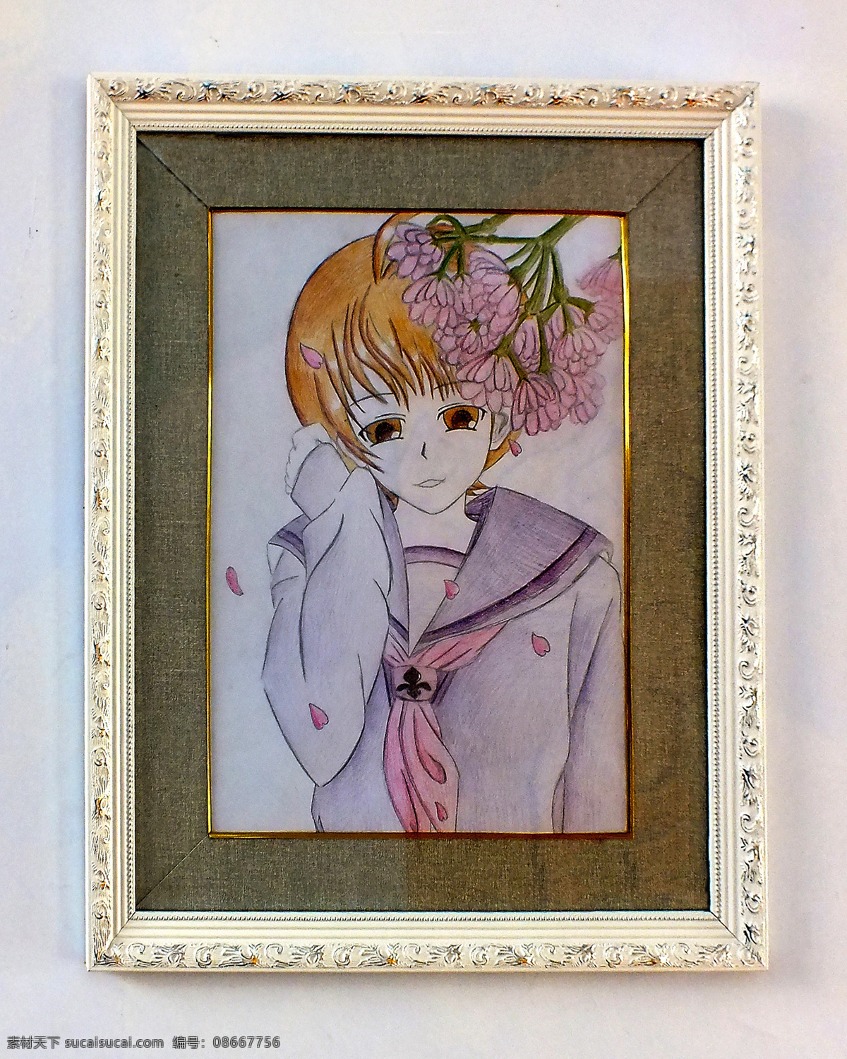 教育 镜框 美术 美术绘画 美术作品 人像 文化艺术 展览 作品 根河市 中学 学校 美术展览 装饰素材 展示设计