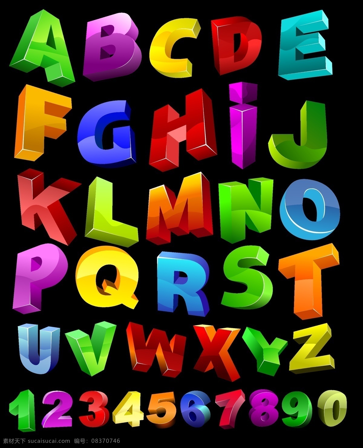 字母 数字 矢量 集 字体 字体设计 字体素材 矢量字体 艺术字体 英文 英文字母 字母设计 立体字体 数字字体 符号 书画文字 文化艺术 矢量素材 黑色