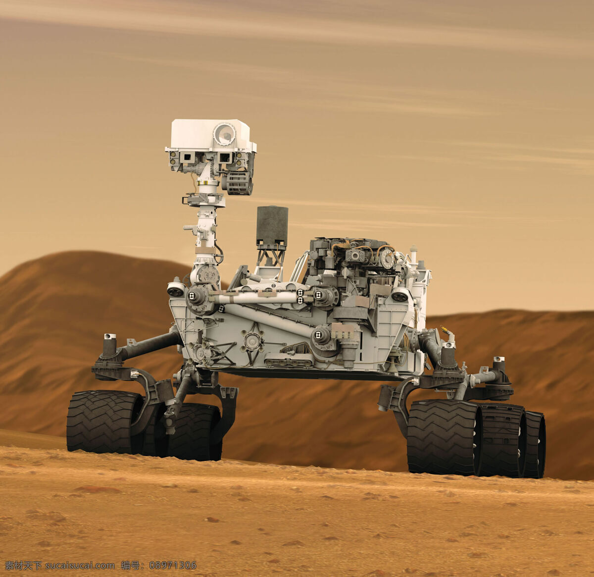 美国 好奇 号 火星车 航天局 nasa 好奇号 火星 探测器 探测车 天文宇宙 自然景观