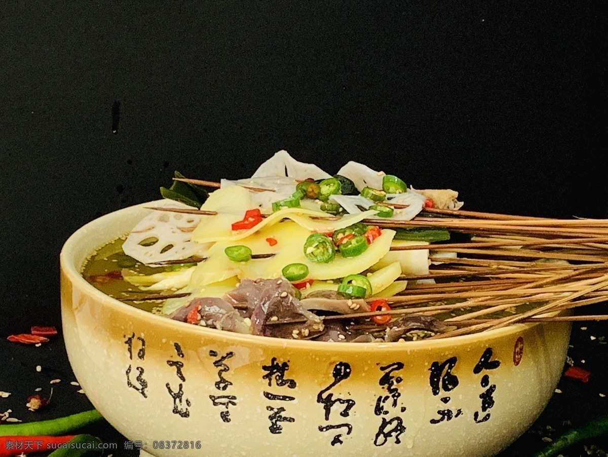 藤椒味钵钵鸡 藤椒油 藤椒钵钵鸡 钵钵鸡 冷串串 乐山钵钵鸡 成都钵钵鸡 四川钵钵鸡 餐饮美食 传统美食