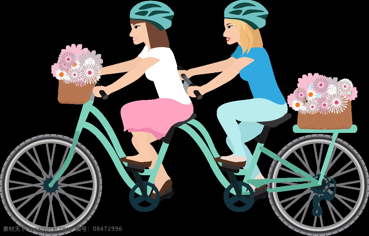 双人 骑 单车 自行车 插画 免 抠 透明 共享单车 女式单车 男式单车 电动车 绿色低碳 绿色环保 环保电动车 健身单车 摩拜 ofo单车 小蓝单车 双人单车 多人单车