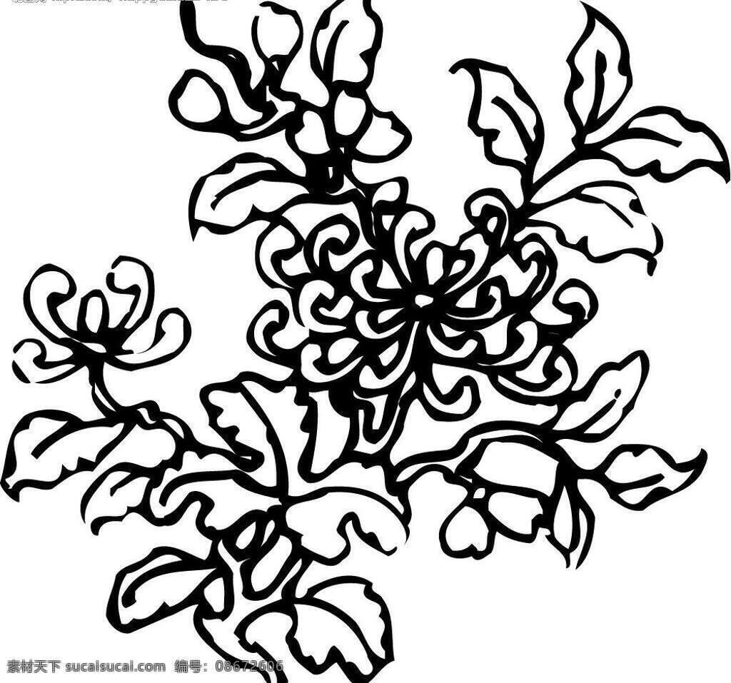 矢量 菊花 荷花 花草 生物世界 矢量菊花 矢量图库 模板下载 梅兰 竹 菊 荷 松