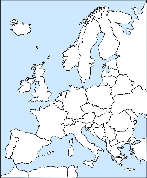 布巴 欧洲 纲要 剪贴 画 概述欧洲地图 欧洲政治布巴 矢量图 文化艺术
