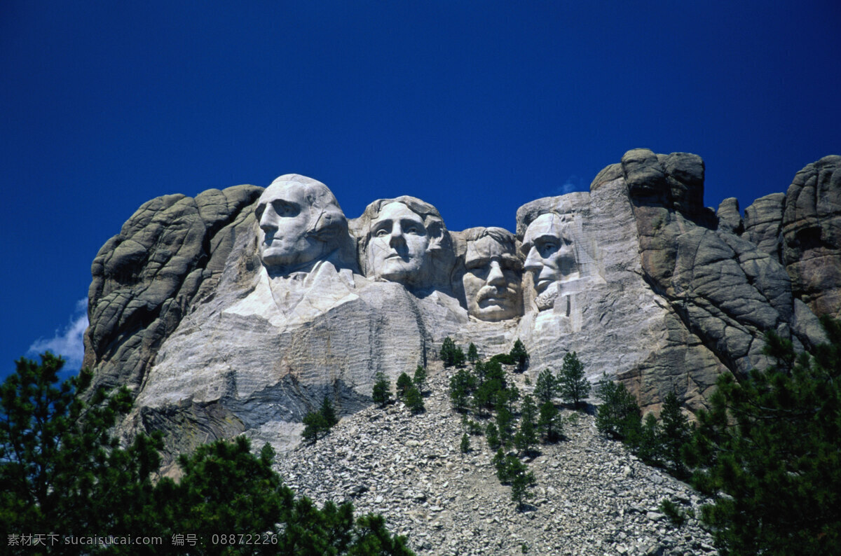 美国 总统 山 雕像 伟人雕像 自然景观 风景名胜 世界风景 摄影图库 300