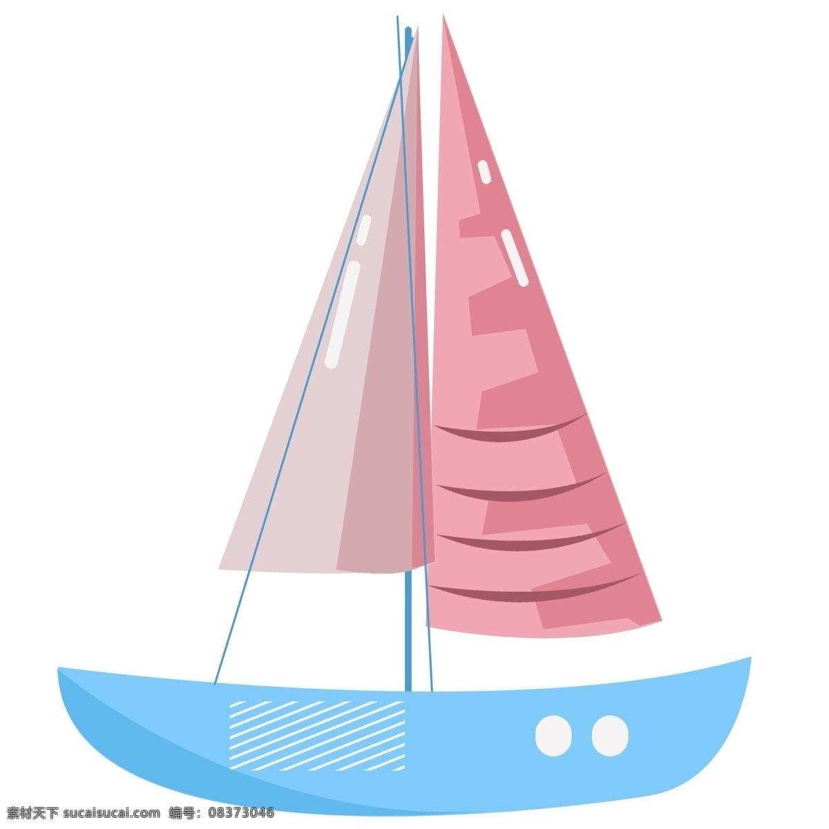 浅蓝色 帆船 船只 交通 航海