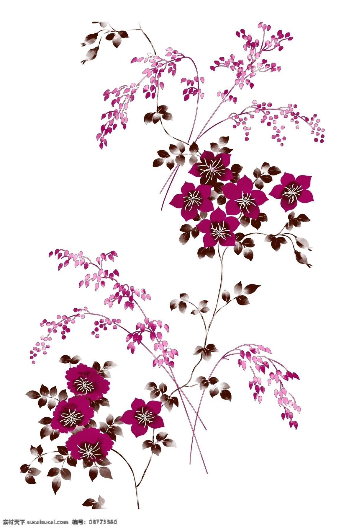 手绘 花卉 cs2 分层 高清