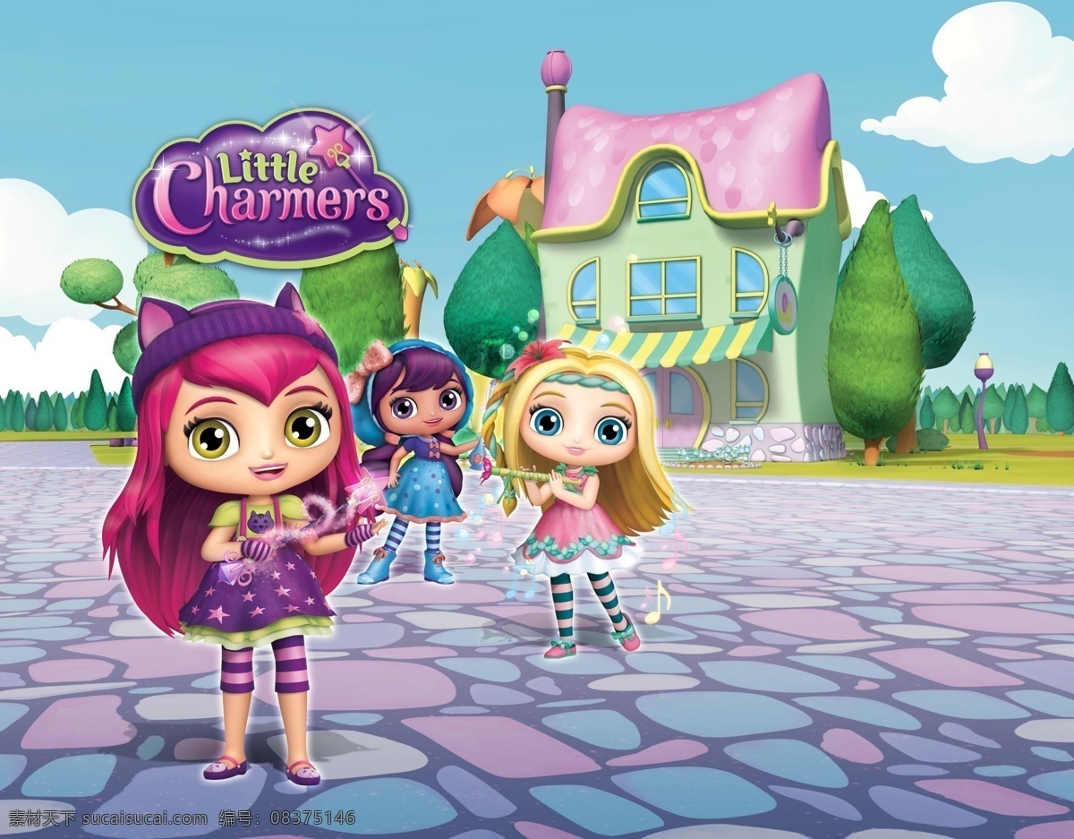 魔法动漫女孩 卡通 动漫人物 little charmers 女孩子 外国女孩 漂亮 魔法 网络共享资料 动漫动画