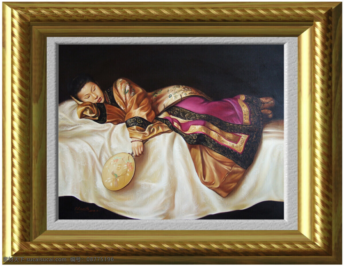 表情 动作 发型 绘画书法 美人 美术 女人 女子 游梦 油画 现代油画 人物画 人物 姿态 睡眠 油画艺术 油画作品15 文化艺术 家居装饰素材