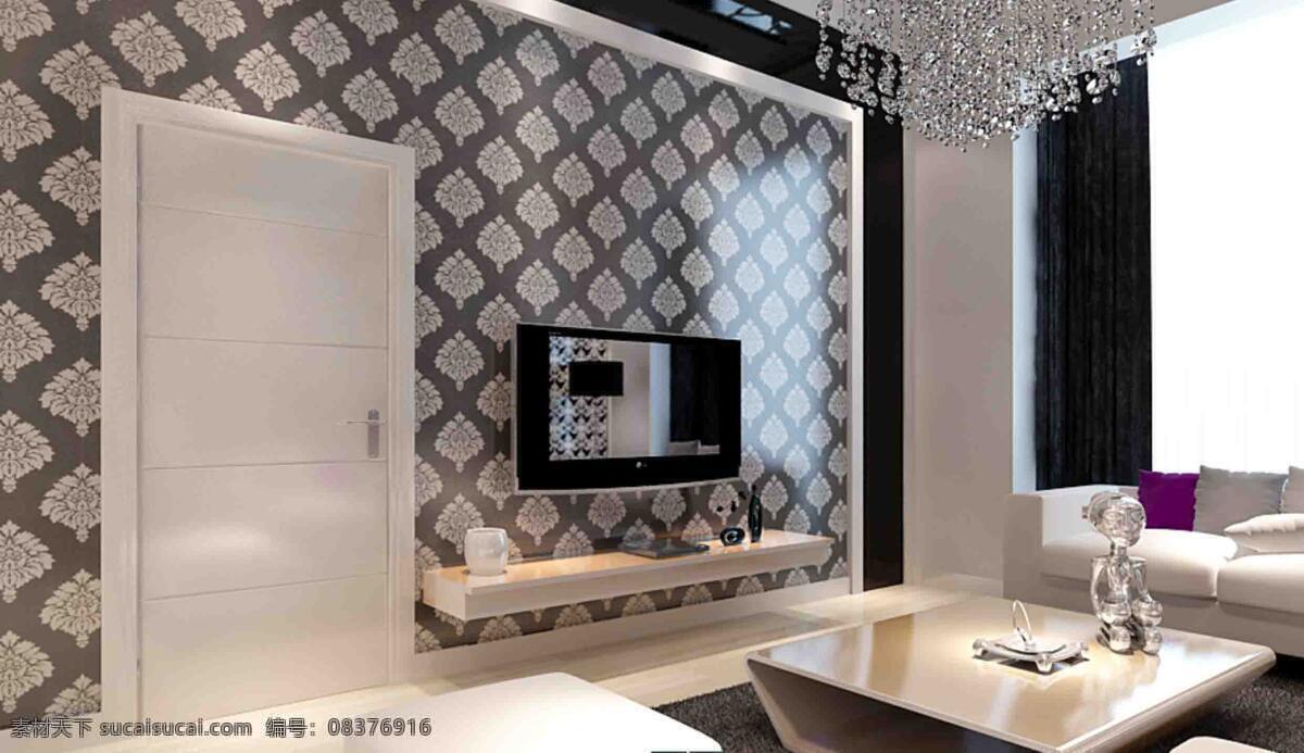 黑白 格子 客厅 参考 客厅素材 冷色 家居装饰素材 室内设计