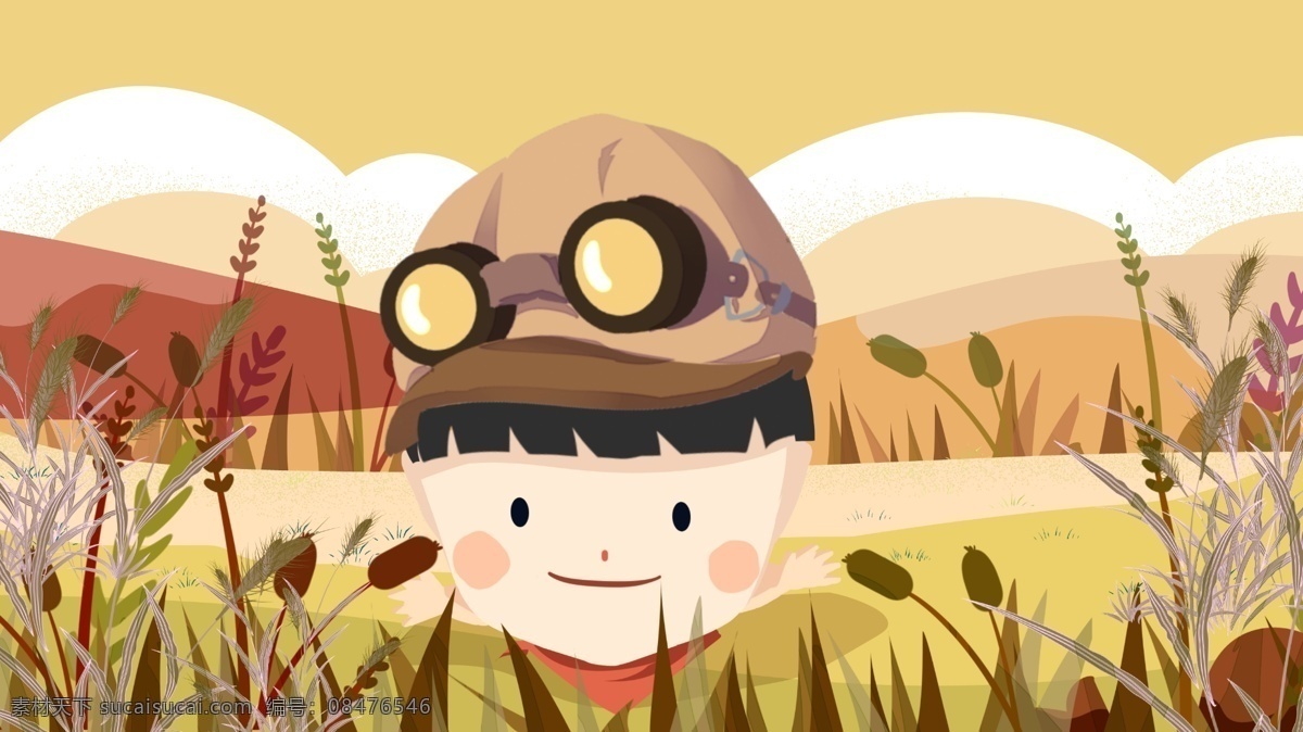 原创 插画 秋天 你好 手机 banner 微信 情感 9月 闪屏 启动 微博 壁纸 海报