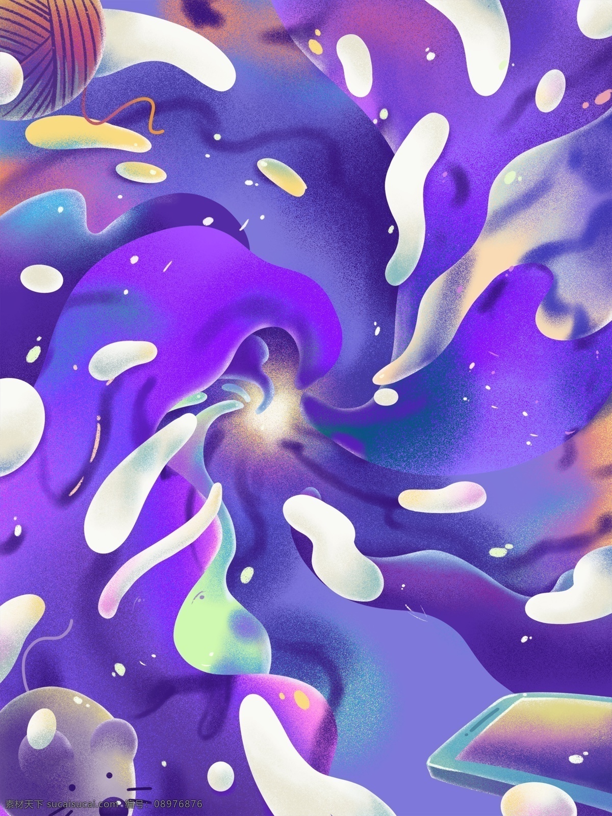 渐变 色彩 渐 融 背景 渐变色彩 小老鼠 线球 广告背景 背景设计 彩绘背景 通用背景 psd背景 背景展板 特邀背景 背景图
