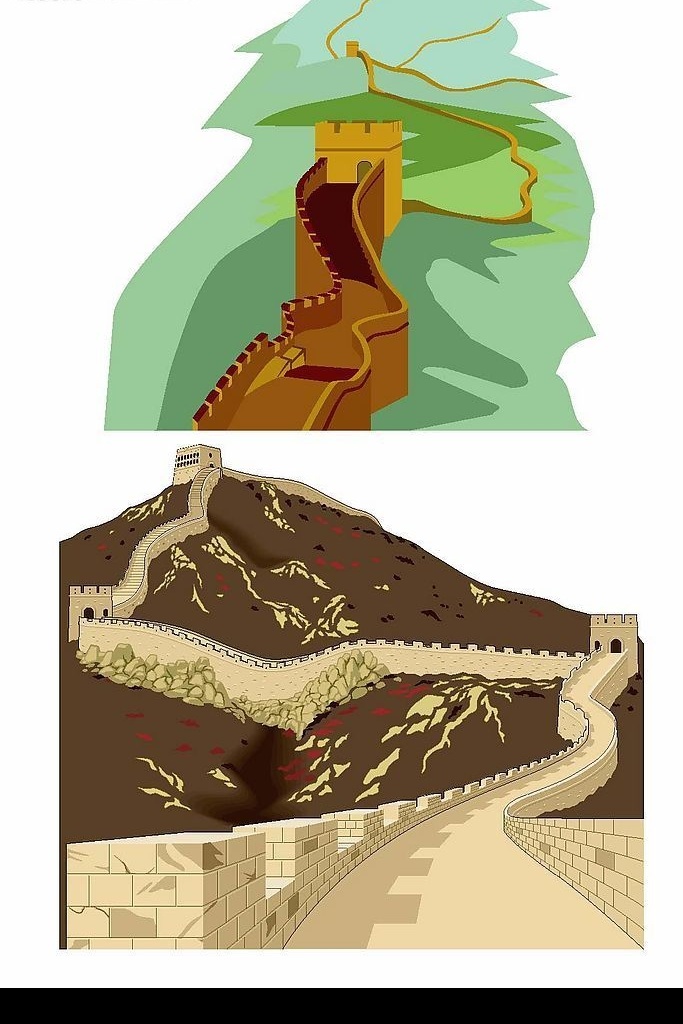 中国 长城 矢量图 其他矢量 矢量素材 矢量图库