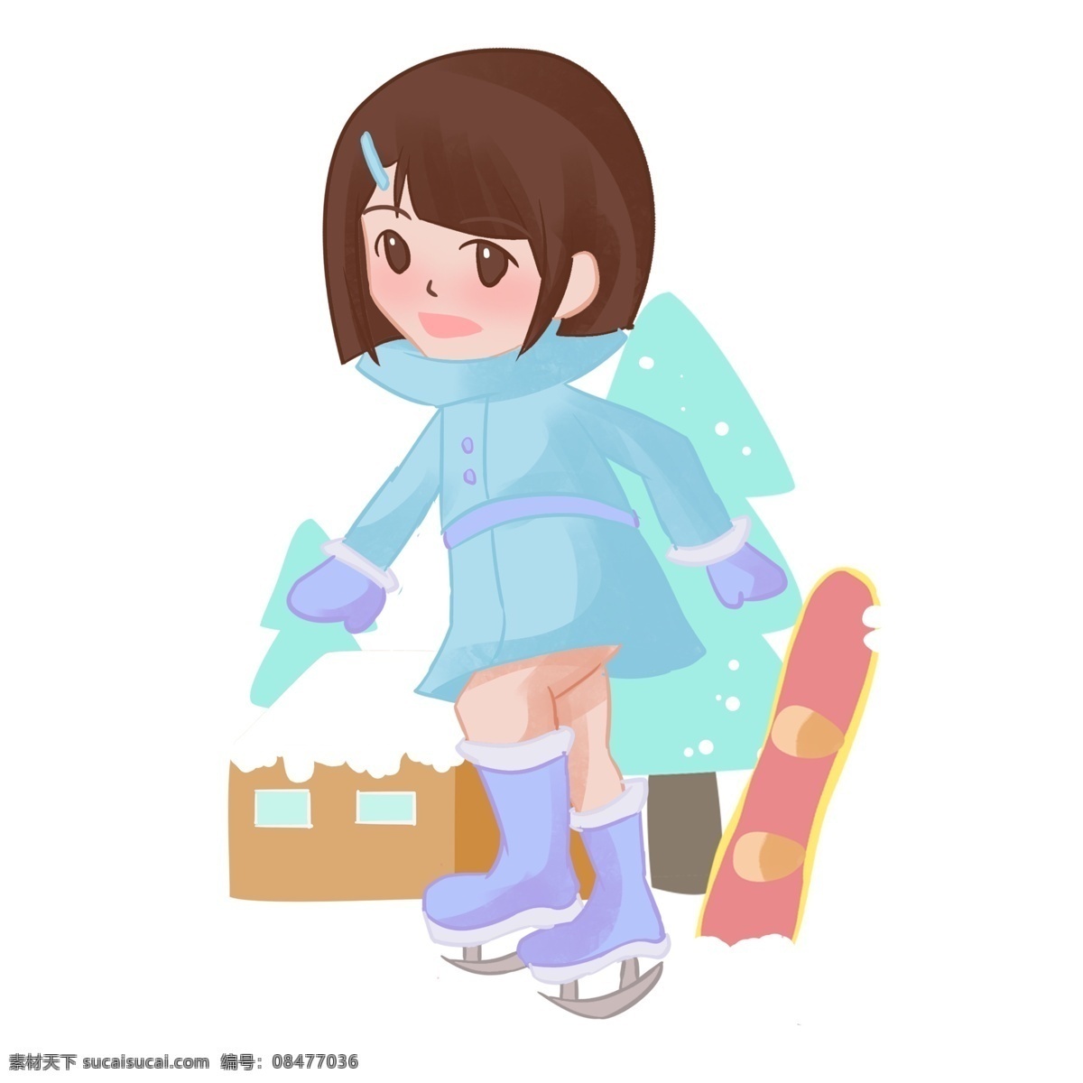 冬季 旅游 可爱 女孩 人物 插画 手绘女孩 冬季旅游 可爱女孩 冬季滑雪 滑雪场 冰雪运动 滑冰 滑冰场 人物插画