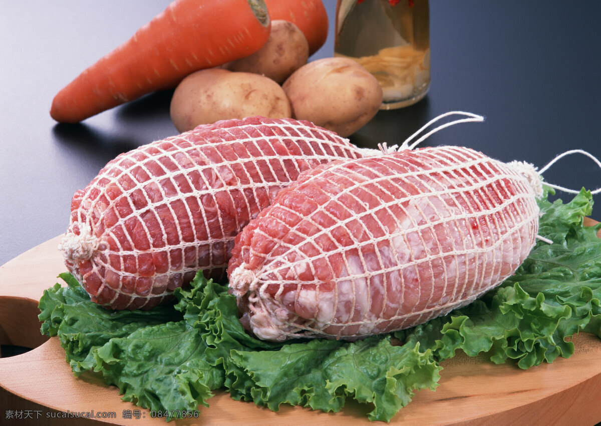 菜板 上 瘦肉 肉 食物 餐饮美食 美味 可口 肉类 新鲜 蔬菜 生菜 食材原料