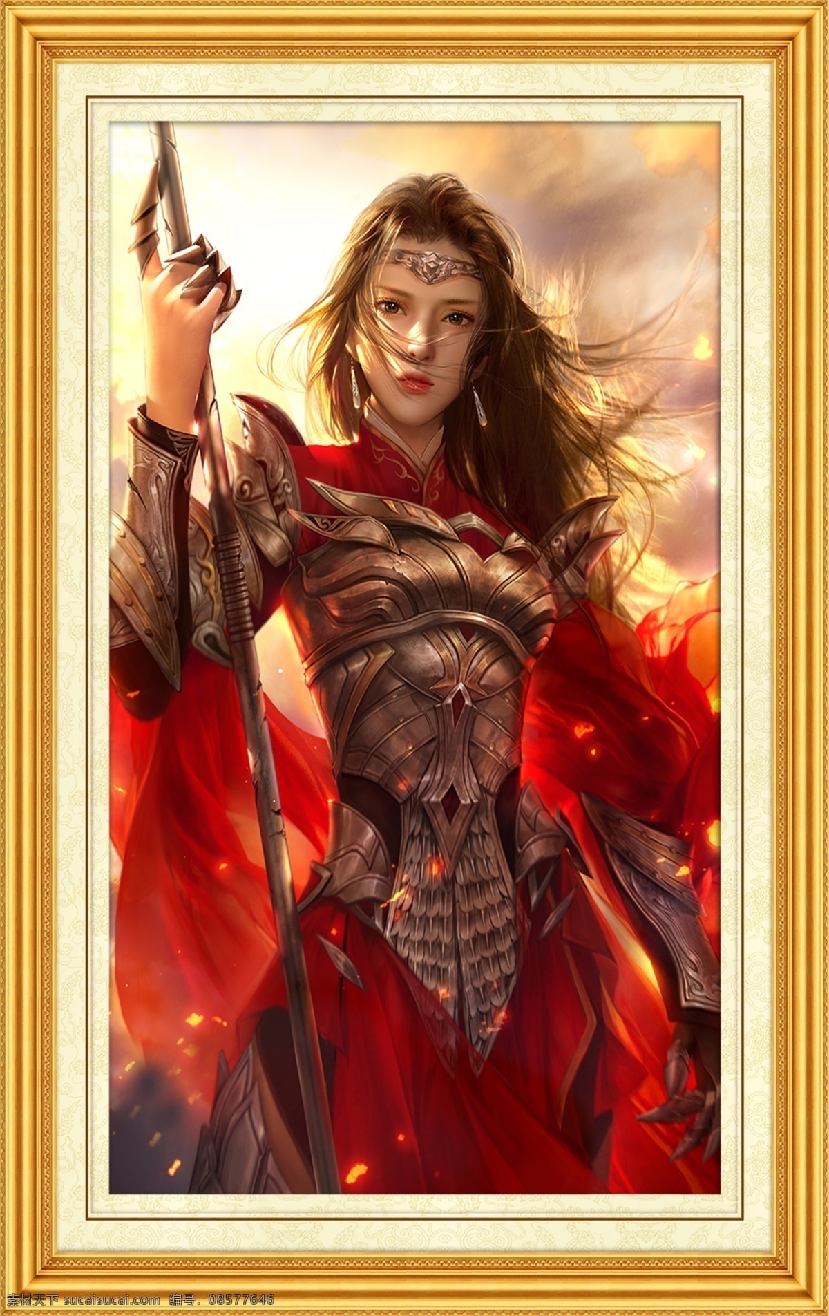古代美女 古代美女挂画 古代 美女 装饰画 游戏海报画