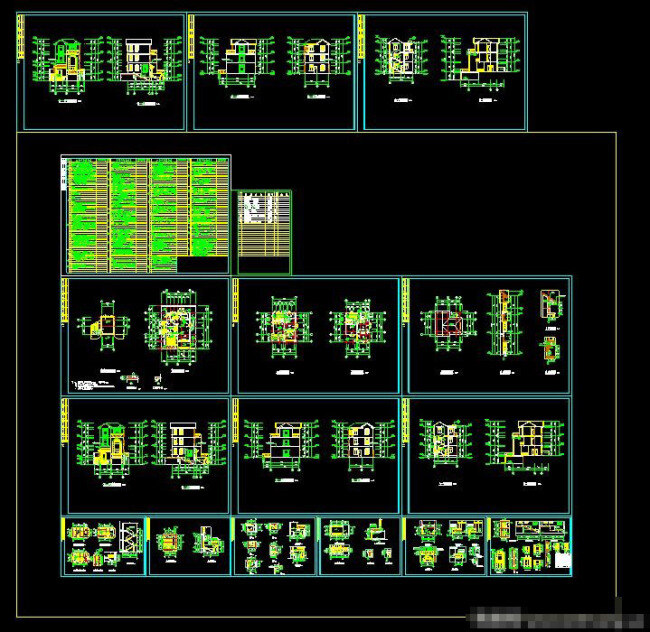 a 型 别墅 cad 图纸 cad图纸 半山豪苑宝石 a型 cad素材 建筑图纸