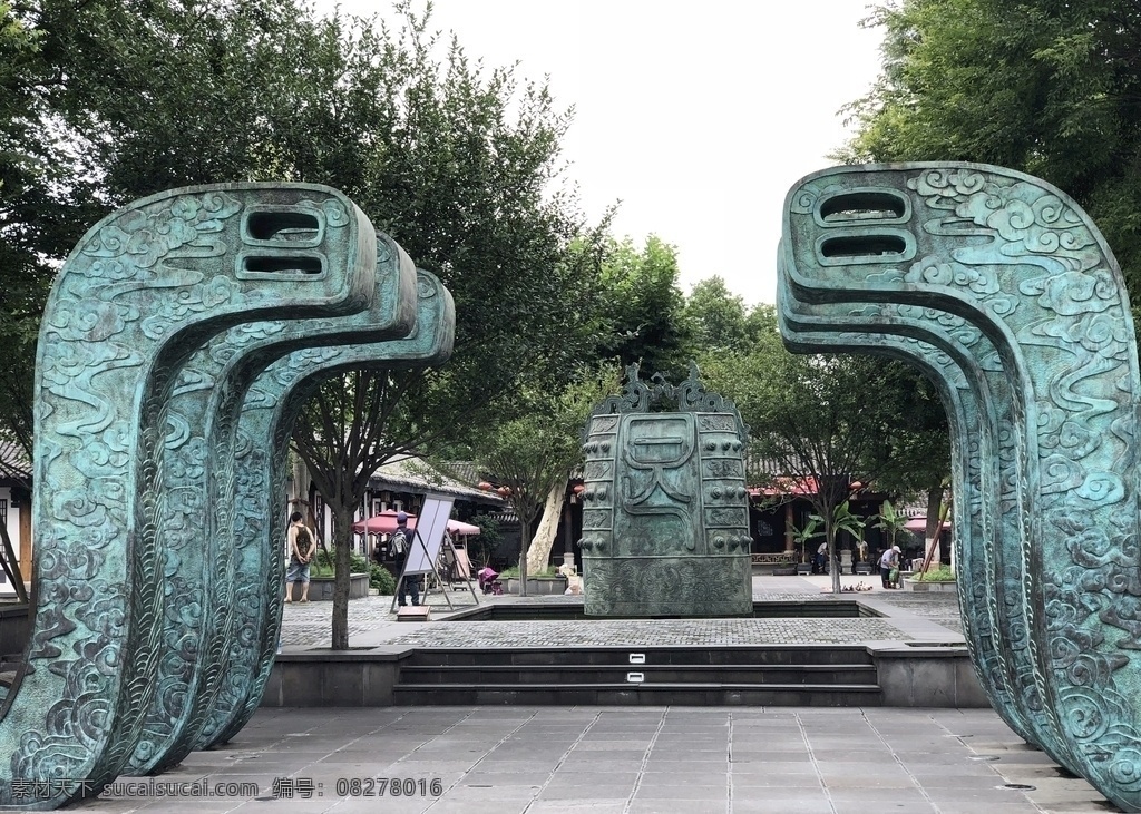 阆中 南津关古镇 古镇 南充市 张飞庙 石墙 砖头 雕塑 青铜 旅游摄影 国内旅游