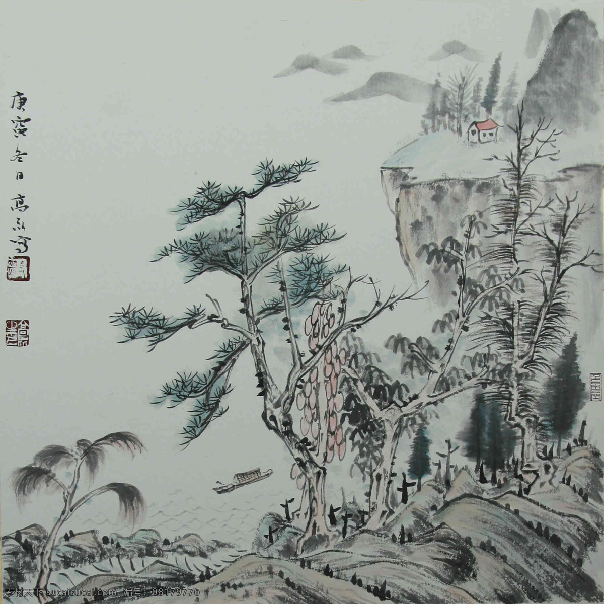 彩墨山水画 房子 风景画 国画 国画山水 河流 绘画 绘画书法 山水画 设计素材 模板下载 中国画 山水国画 写意画 书法 大师作品 写意 写意国画 国画写意 墨迹 水墨画 树木 植物 山峰 山 云雾 奇峰 溪水 瀑布 小河 木屋 小船 小舟 文化艺术 装饰素材 山水风景画